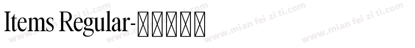 Items Regular字体转换